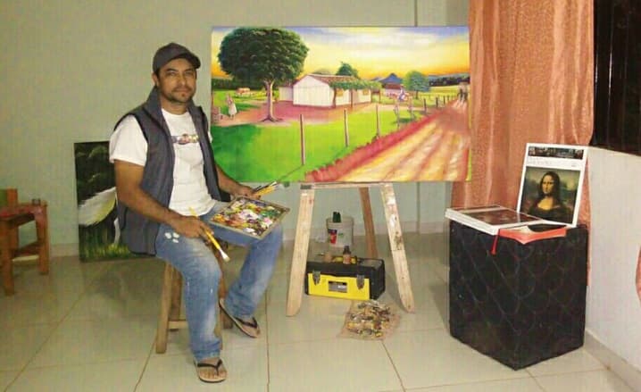 Albañil y artista: Sueña con ser reconocido gracias a su talento