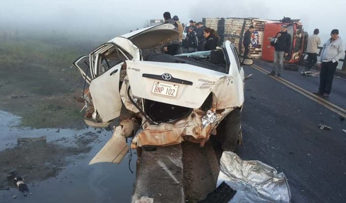 Un fallecido en choque múltiple sobre puente