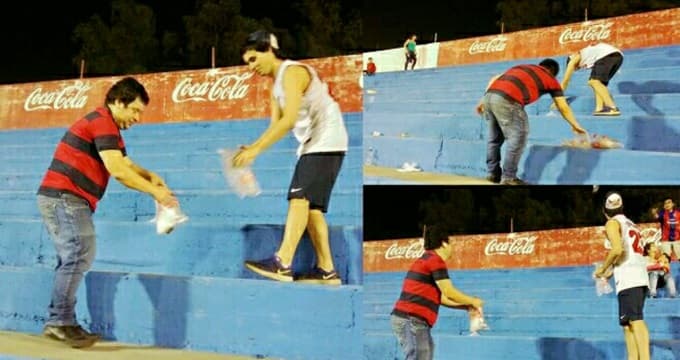 Aficionados de Cerro imitan acciones de hinchas en Rusia 2018