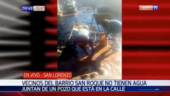 Vecinos recurren a pozo ante deficiencias en las cañerías