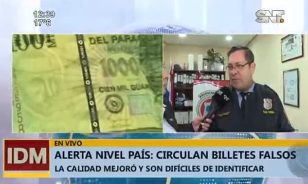 Policía emite alerta ante gran circulación de billetes falsos