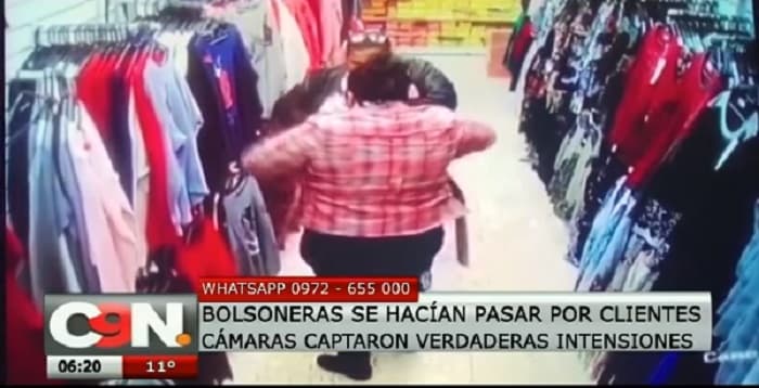 Cámaras captan actuar de bolsoneras