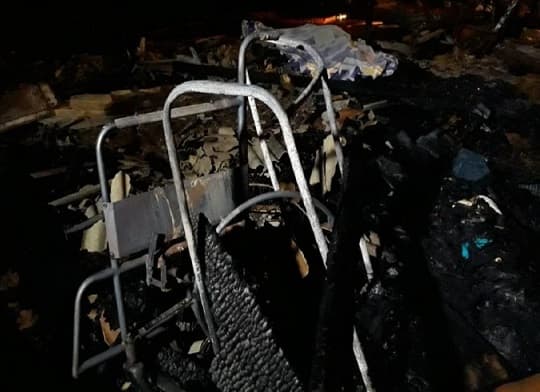 Mujer muere calcinada en el interior de su vivienda