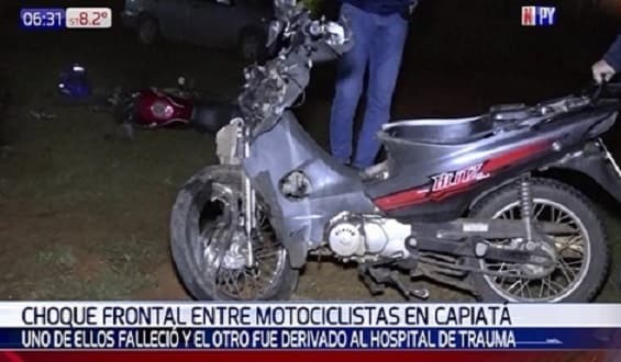 Impacto frontal de motocicletas deja un fallecido