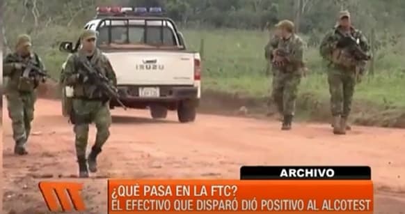 Militar que baleó a camaradas da positivo al alcotest