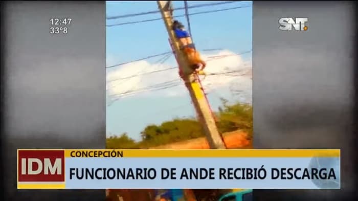 Funcionario de Ande sufre descarga durante reparaciones