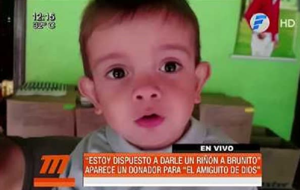 Brunito todavía no puede recibir riñón, aclara su madre