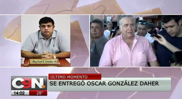 González Daher y su hijo se entregan