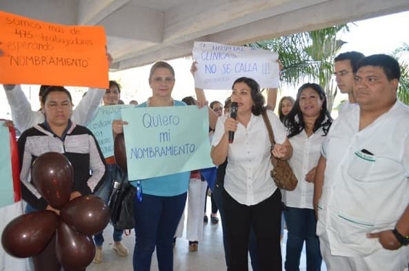 Funcionarios de Clínicas exigen presupuesto digno