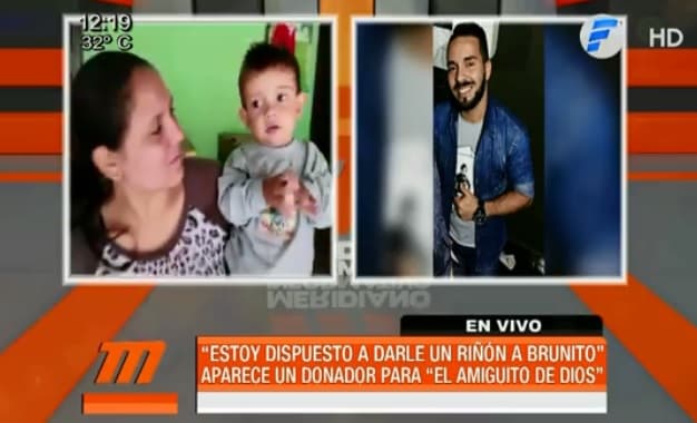 Joven se ofrece como donante de riñón para Brunito