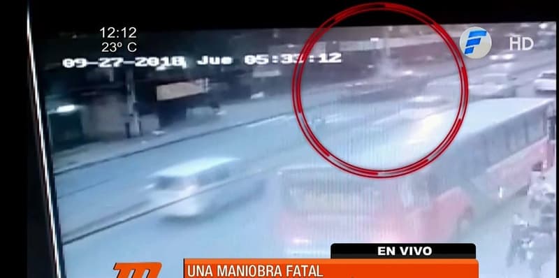 Video captó momento de fatal percance  en Ñemby