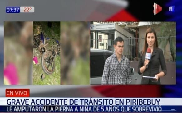 Niña de cinco años sufre amputación de pierna tras accidente