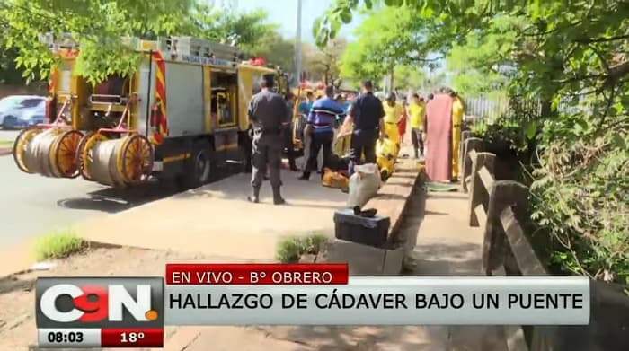 Hallan cadáver en arroyo Ferreira de Asunción