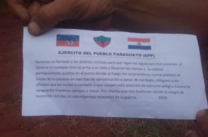 Aparecen panfletos en el norte