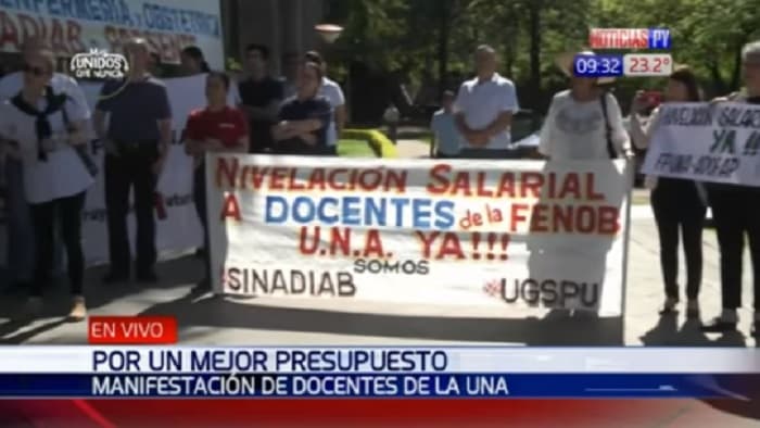 Docentes de la UNA exigen reajuste salarial