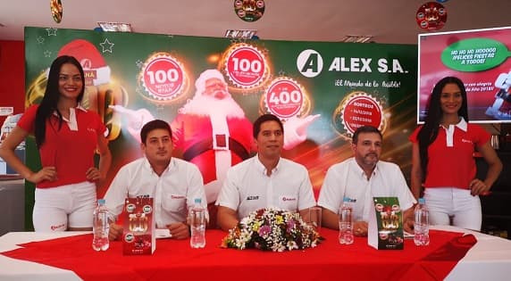 Promo de Alex S.A premiará a 600 clientes por fin de año