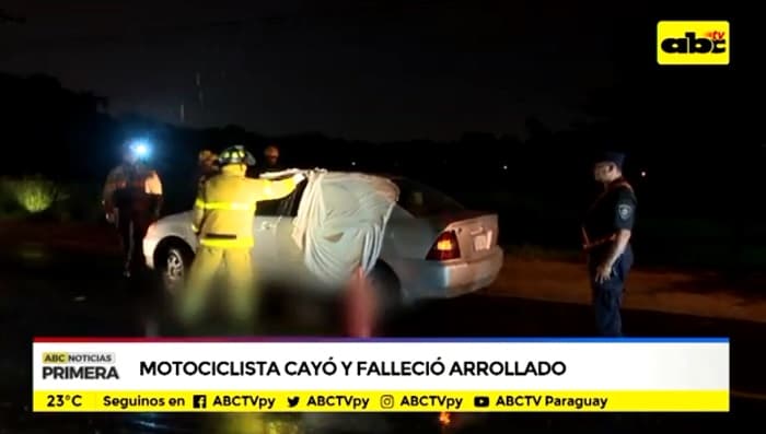 Motociclista muere arrollado en Luque