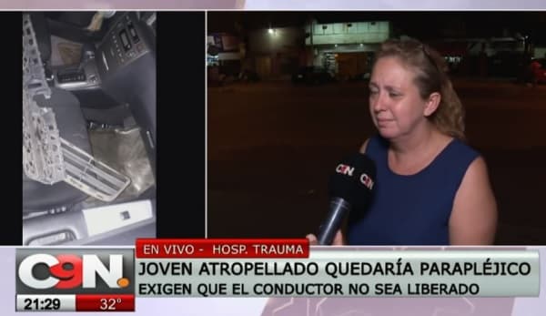 Joven estudiante queda parapléjico luego de ser chocado por conductor ebrio