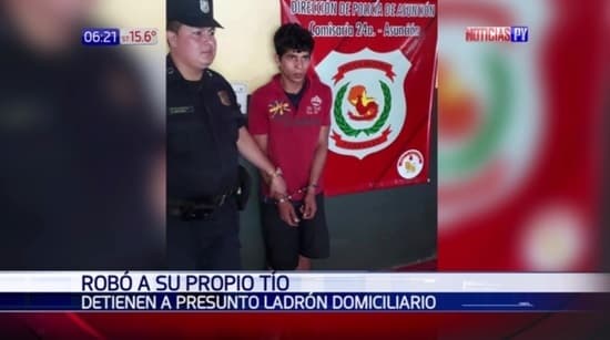 Detienen a joven que robo a su propio tío