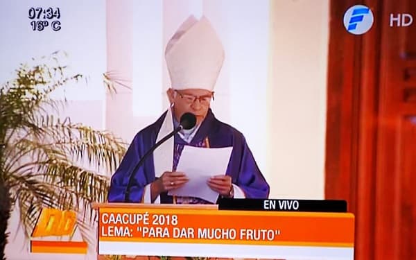 La corrupción y los crímenes destruyen la familia, manifiesta Obispo en Caacupé