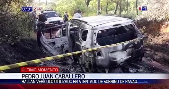 Hallan vehículo utilizado para el atentado contra sobrino de Pavão