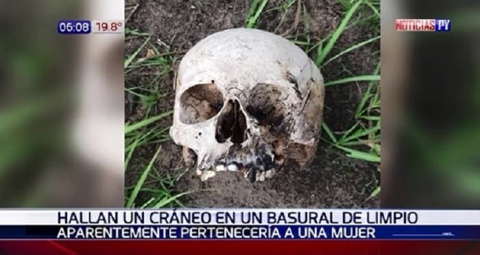 Pobladores de Limpio hallan cráneo humano en basural