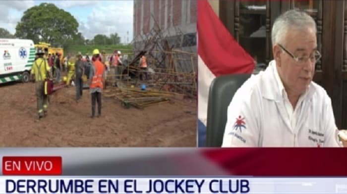 Derrumbe en el Jockey Club: Obrero sufre amputación de una pierna