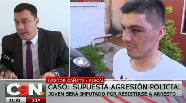 Anuncian imputación para joven agredido por policías