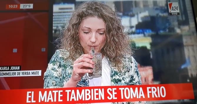 Presentan el “mate frío” en TV Argentina