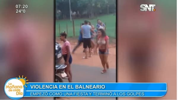 Batalla campal en balneario de Itauguá