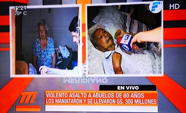 Delincuentes maniatan a ancianos y se llevan al menos G. 180 millones