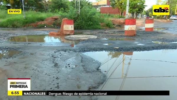 Calles de San Lorenzo sigue en pésimo estado