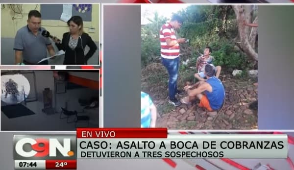 Capturan a sospechosos de asalto a sucursal bancaria