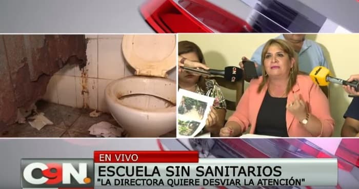 Intendenta justifica falta de baños en escuela