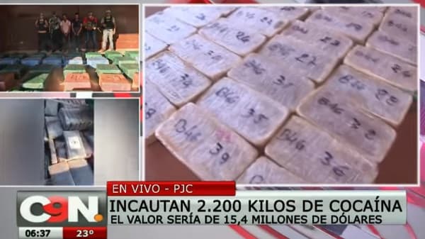 Senad registra la mayor incautación de cocaína en la historia