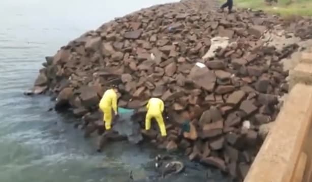 Motociclista muere al caer a río