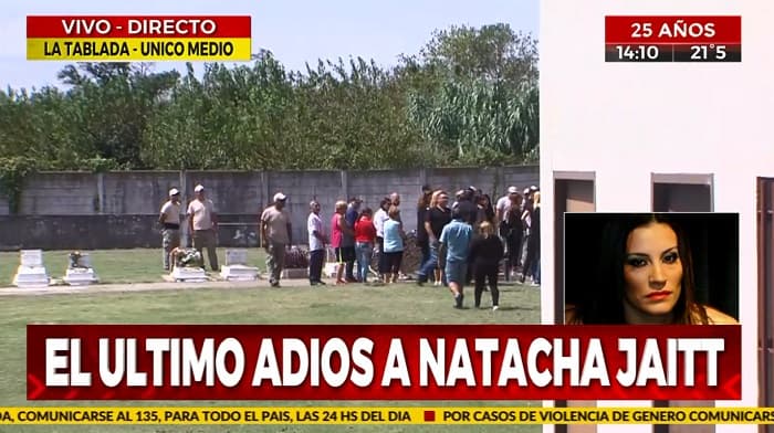 Despiden a Natacha Jaitt en medio de especulaciones sobre su muerte