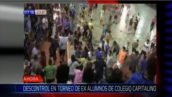 Torneo de exalumnos termina en batalla campal