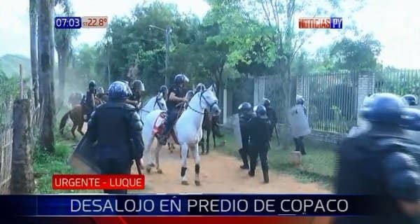 Detenidos y heridos en desalojo en Luque