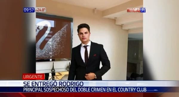 Se entrega joven sospechoso de doble crimen en country