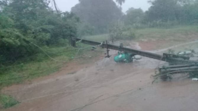 Temporal causa destrozos en el sur