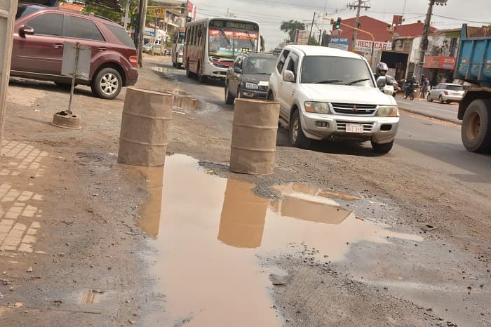 Las 10 calles más deplorables de Asunción y alrededores, según AAM