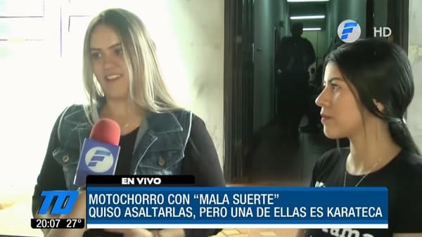 Estudiante de kick boxing muele a golpes a motochorro
