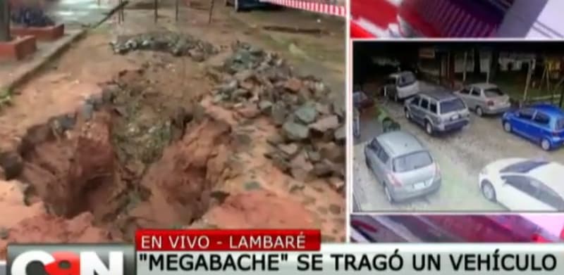 Deficiente trabajo de Essap generó enorme bache, denuncian