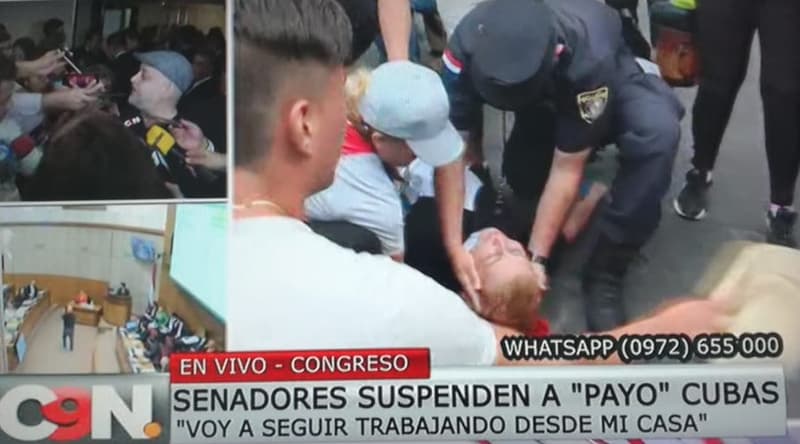 Incidentes en inmediaciones del Congreso tras suspensión de Payo