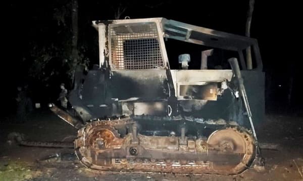 Queman maquinarias en zona de influencia del EPP