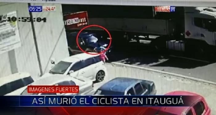 Video revela que camioneta mal estacionada provocó la muerte de un ciclista
