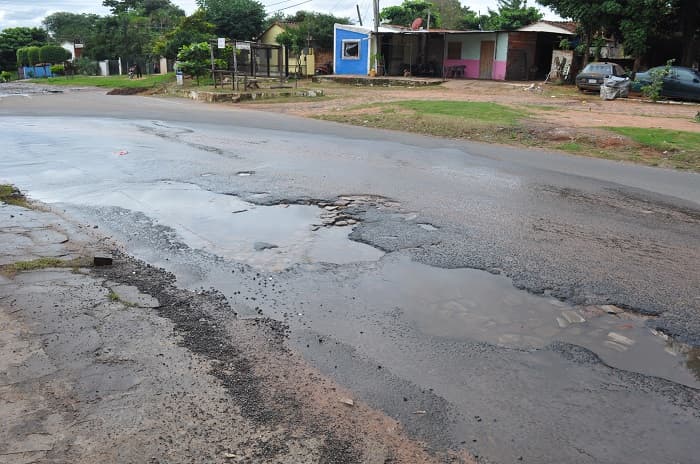 Las calles en mal estado de Lambaré en 12 impactantes imágenes