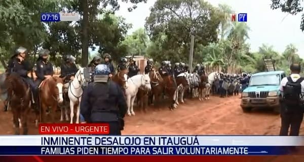 Inminente desalojo de varias familias en Itauguá