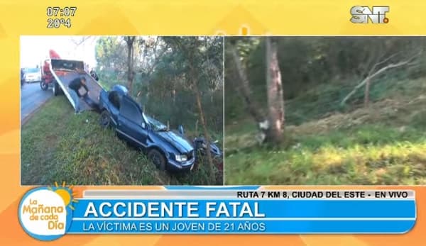 Conductor pierde el control y provoca muerte de su acompañante